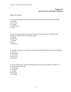 Chapter 07 Interest Rates and Bond Valuation