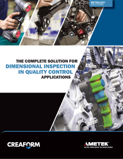 The complete solution for dimensional inspection in quality control