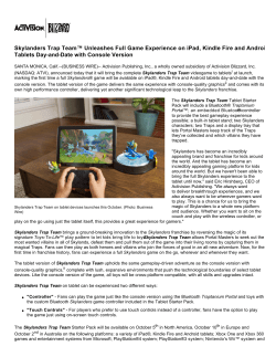 Skylanders Trap Team&trade; Unleashes Full Game Experience on iPad
