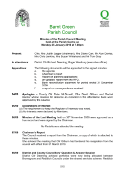 Minutes of the Parish Council Meeting