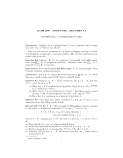 MATH 6100 - HOMEWORK ASSIGNMENT 8 Exercise 0.1. Suppose
