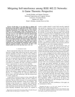 Mitigating Self-interference among IEEE 802.22 Networks: A Game