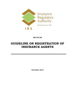 guideline on registration of insurance agents