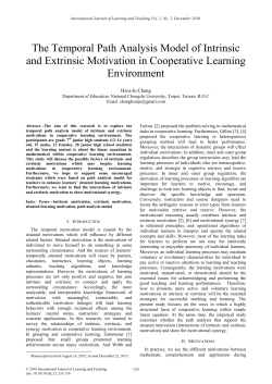 The Temporal Path Analysis Model of Intrinsic and Extrinsic