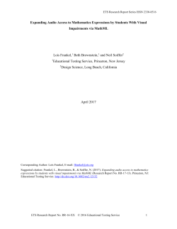 Expanding Audio Access to Mathematics Expressions by