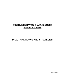 POSSIBLE STRATEGIES FOR CHANGING UNWANTED OR