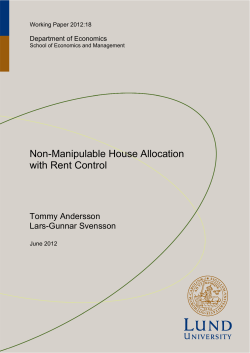 Non-Manipulable House Allocation with Rent Control