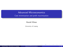 Advanced Microeconomics