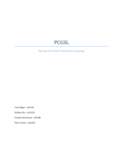 Playing Card Game Simulation Language