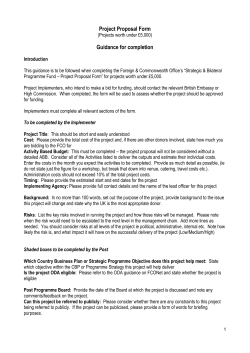 new project proposal form Oct 12