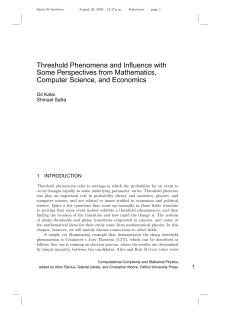 Threshold Phenomena and Influence with Some Perspectives from