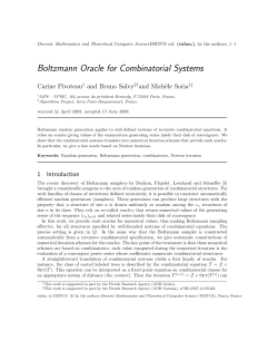 Boltzmann Oracle for Combinatorial Systems