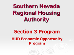 Bidding Preference - Southern Nevada Regional Housing Authority