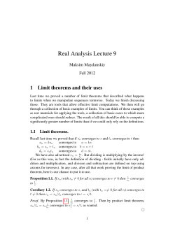 Real Analysis Lecture 9 - IMJ-PRG