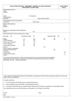 DEMANDE INITIALE/MODIFICATION/RENOUVELLEMENT DE
