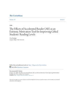 The Effects of Accelerated Reader (AR) as an Extrinsic Motivation