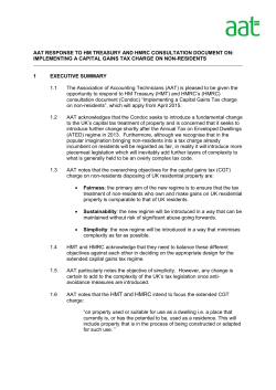 AAT response to HM Treasury and HMRC consultation on