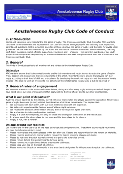 Gedragsregels van Amstelveen RC 1890