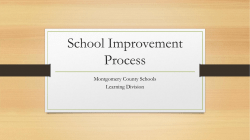 SIP Process - Montgomery County Schools