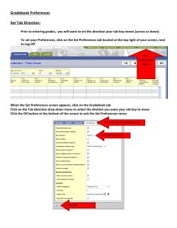 Gradebook Preferences Set Tab Direction: