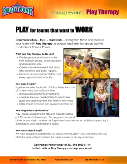 Group Events: Play Therapy PLAY for teams that