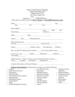 Klaes Clinic Physical Therapy