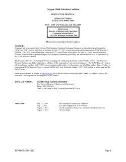 3. PREPARATION OF PropOSAL - Oregon Child Nutrition Coalition