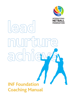 INF Foundation Coaching Manual - International Netball Federation