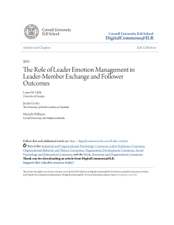 The Role of Leader Emotion Management in Leader