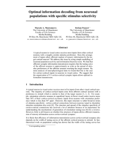 Optimal Information Decoding from Neuronal Populations with