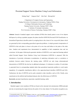 Standard support vector machines (SVMs)