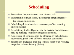 Scheduling