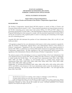 state of california - California Workers` Compensation Institute