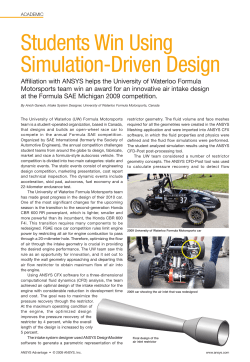 Students Win Using Simulation-Driven Design