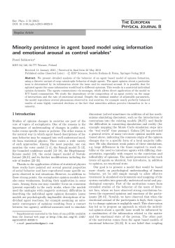 Minority persistence in agent based model using information