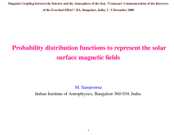 Probability distribution functions to represent the solar