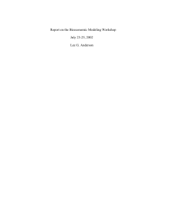 Bioeconomic Analysis joins biological and economic models to