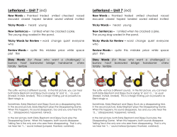 Letterland &ndash; Unit 7