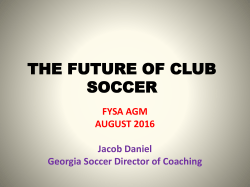 THE FUTURE OF CLUB SOCCER