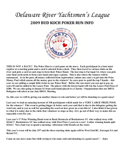 DRYL Poker Run Rules - Delaware River Yachtsmen`s League