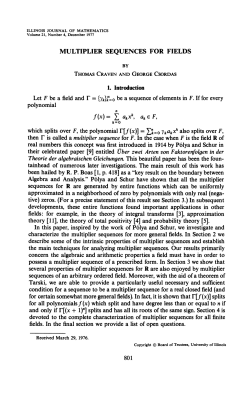 Multiplier sequences for fields