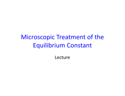 Microscopic Treatment of the Equilibrium Constant