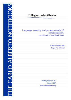 a model of communication, coordination and evolution
