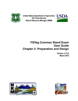 FSVeg Common Stand Exam User Guide