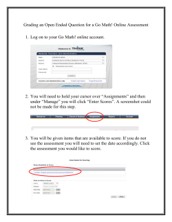 Grading an Open Ended Question for a Go Math Online Assessment