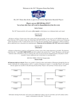 Derby Rules and Format - Kirkland Sports Performance