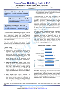 Training E/M-Banking Agents