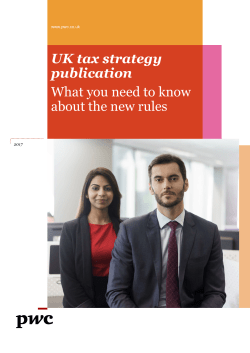 UK tax strategy publication What you need to