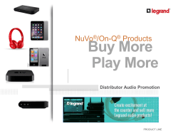 NuVo&reg;/On-Q&reg; Products - Strategy Promotions