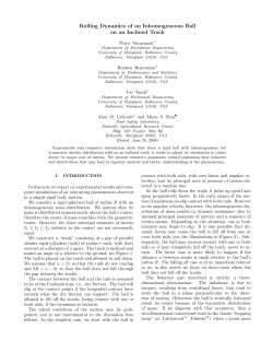 Rolling Dynamics of an Inhomogeneous Ball on an Inclined